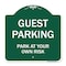Signmission Designer Series Sign-Guest Parking, Green & White Aluminum Sign, 18" x 18", GW-1818-23925 A-DES-GW-1818-23925 - alternate 1